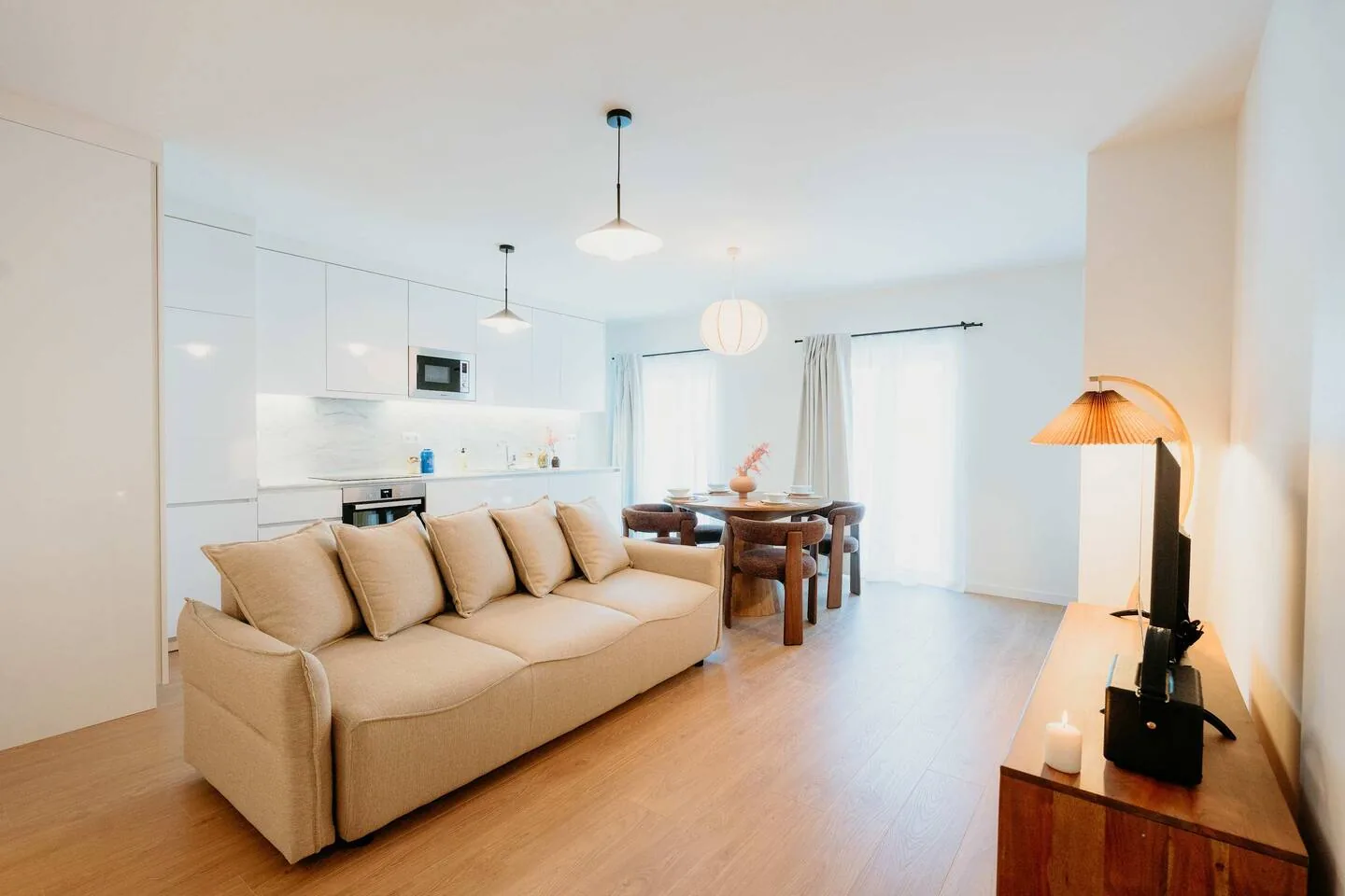 Living room of a Smith & Adams apartment at Anjos 40, Lisbon