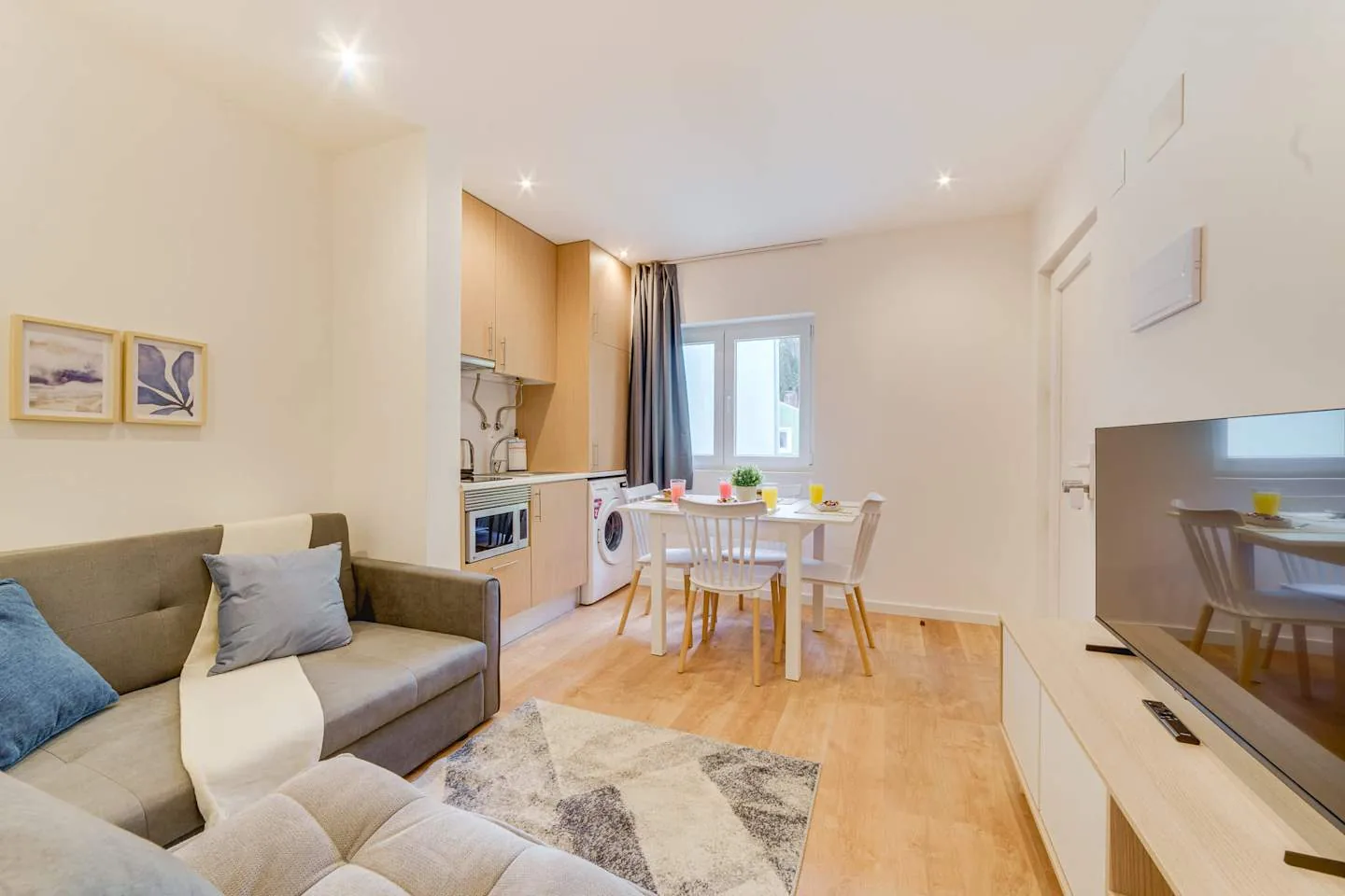 Living room of a Smith & Adams apartment in Campolide, Lisbon